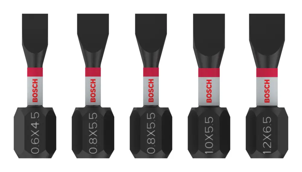 Angebot Bosch Pro Slotted Impact Bit-Set, 25 mm, 5-teilig (Verpackungseinheit 5 Sets)