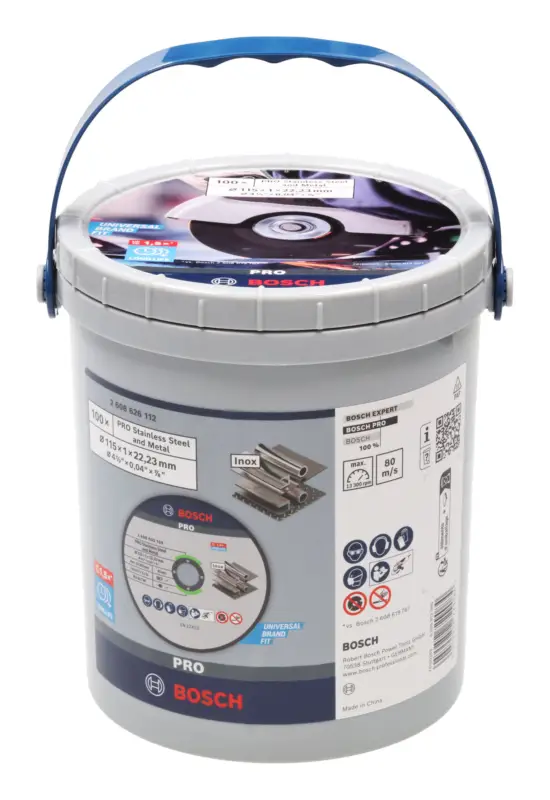Bosch Pro Stainless Steel and Metal Trennscheibe, 115 x 1 x 22,23 mm, gerade - 100er Pack (Verpackungseinheit 4 Stück) Rabatt