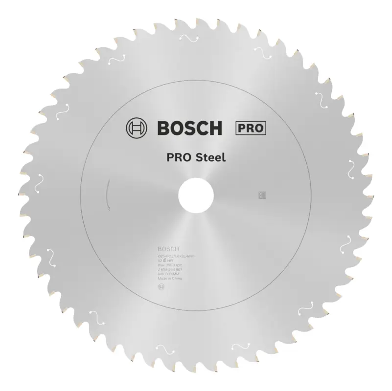 Expressversand Bosch Pro Steel Kreissägeblatt für Kreissägen, kabelgebunden, 254 x 2,2 x 25,4 mm, 52 Zähne.