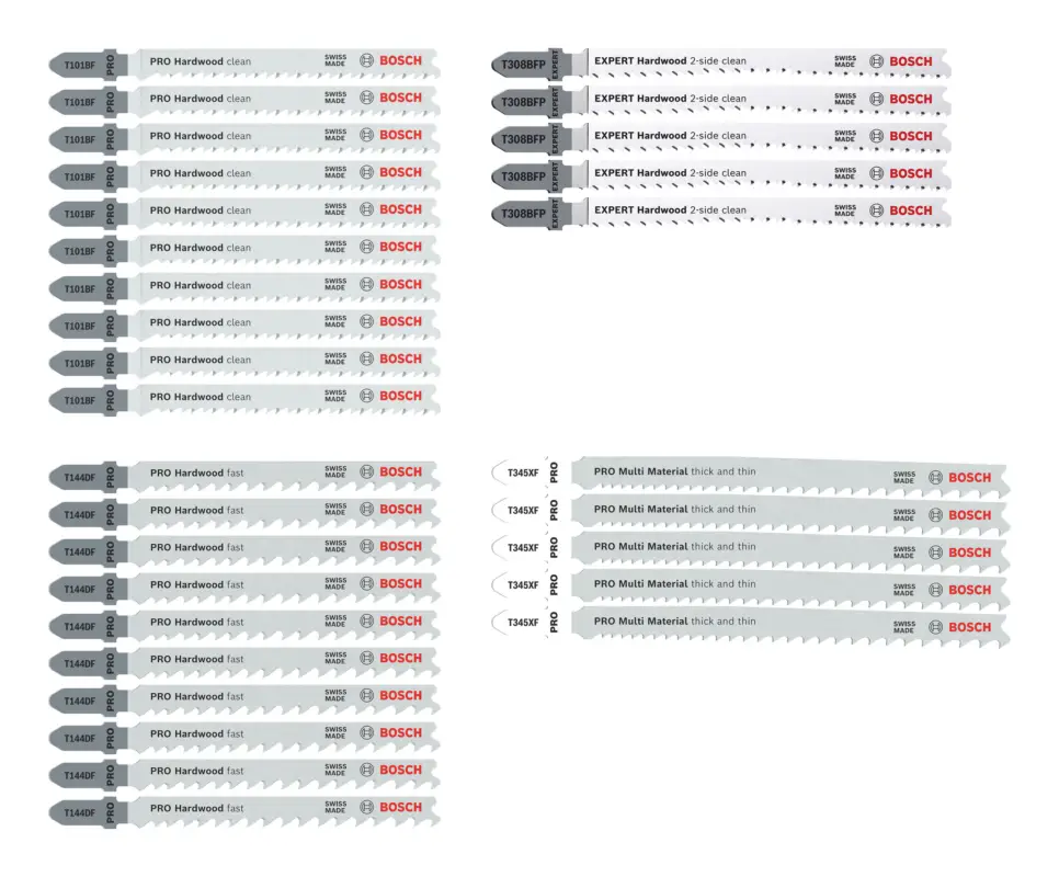 Bosch Pro Stichsägeblatt Wood and Metal-Set für Küchenbauer, 100 mm, 30-teilig Finale Aktion