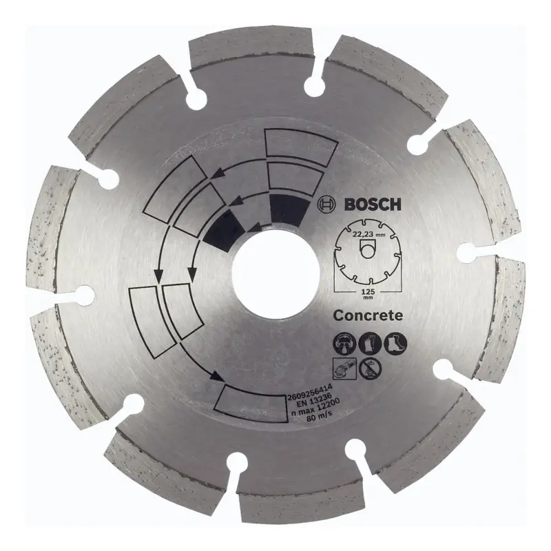 Ausverkauf Bosch Zubehör Diamanttrennscheibe Beton, 125 mm (Verpackungseinheit 5 Stück)
