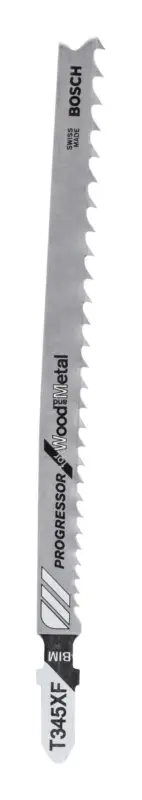 Bosch Zubehör Stichsägeblatt BIM, T 345 XF Progressor for Wood and Metal - 2er Pack (Verpackungseinheit 5 Stück) Bestseller