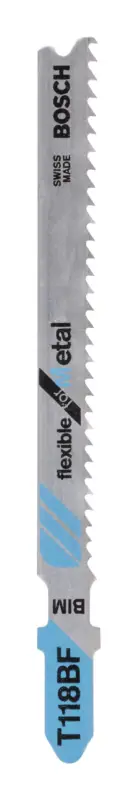 Nur Heute Bosch Zubehör Stichsägeblatt Bimetall, T 118 BF Flexible for Metal - 2er Pack (Verpackungseinheit 5 Stück)