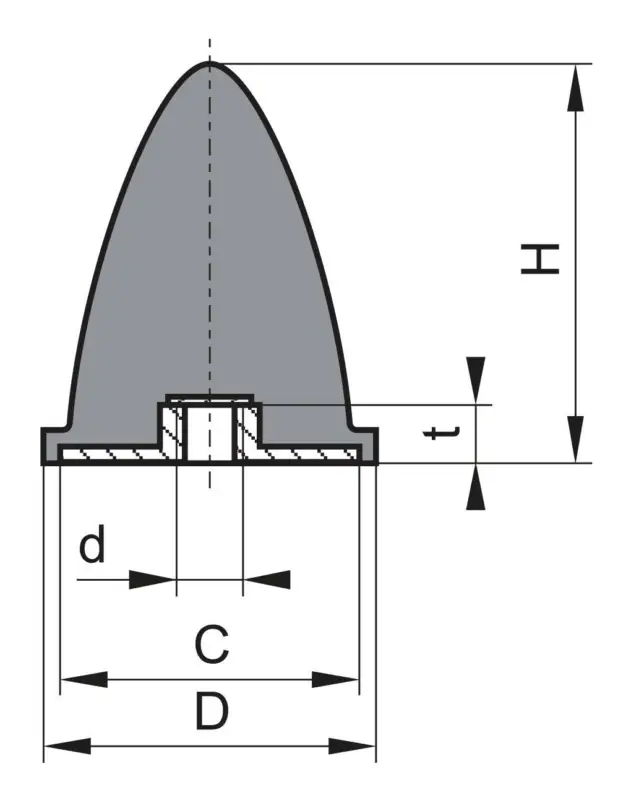 Gummi Anschlag Puffer GP EP 50 x 67 M10 Direkt Vom Hersteller