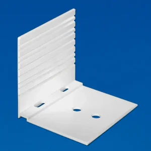 Verlegesysteme Abschluss- und Haltewinkel (Inhalt 1 Stück) für Schraub- und Thermoprofil 60 x 56 mm - Weiß Letzte Chance