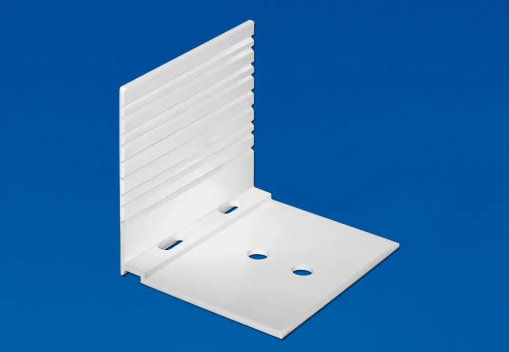 Verlegesysteme Abschluss- und Haltewinkel (Inhalt 1 Stück) für Schraub- und Thermoprofil 60 x 56 mm - Weiß Letzte Chance