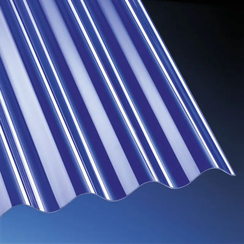 Premium Polycarbonat Profilplatte Sinus 76/18 1045 x 3000 x 1,3 mm - Klar Sichere Zahlung