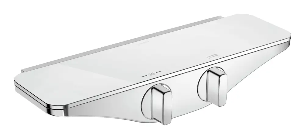 Hansa Hansaemotion Brause-Thermostat-Batterie (G1/2) für Wandaufbau mit Verbrühschutz Chrom/Weiß Wochenendangebot