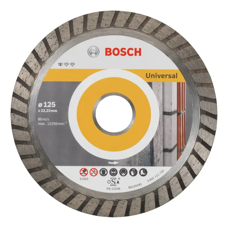 Nur Heute Bosch Pro Multi Material Turbo Diamanttrennscheibe - 125 x 22,23 x 2 x 10 mm - 1er-Pack