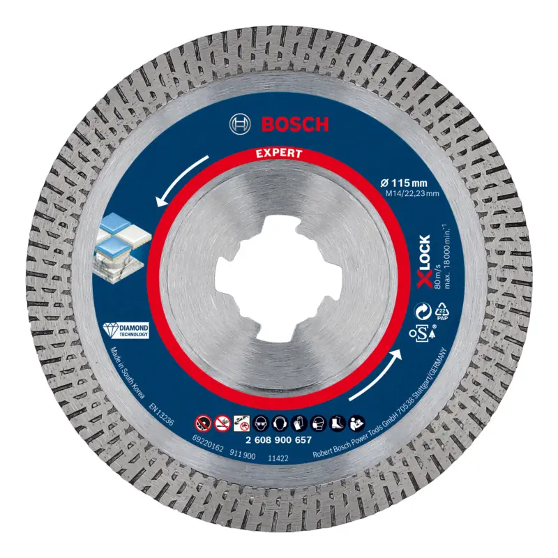 Must-Have Bosch Expert HardCeramic X-LOCK Diamanttrennscheiben, 115 x 22,23 x 1,4 x 10 mm