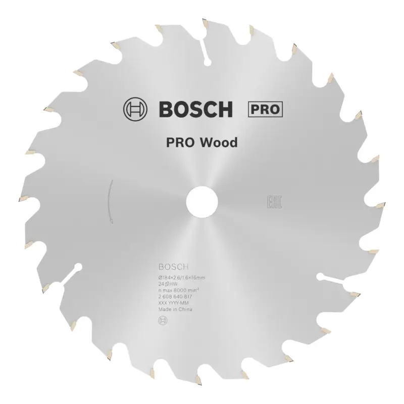 Direkt Vom Hersteller Bosch Pro Wood cordless Kreissägeblatt, 184 x 2,6 x 16 mm, 24 Zähne, für Akku-Handkreissägen