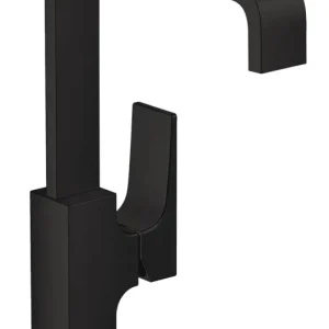 Hansgrohe Metropol Einhebel-Waschtischmischer 230 mit Hebelgriff mit Push-Open Ablaufgarnitur - Mattschwarz Neu Im Sortiment