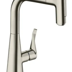 Hansgrohe Metris Select M71 Einhebel-Küchenmischer 240 2jet mit Ausziehbrause und sBox - Edelstahl Finish Solange Der Vorrat Reicht