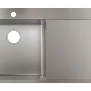 Hansgrohe S71 Einbauspüle S718-F450 mit Abtropffläche rechts - Edelstahl Echt