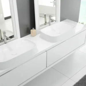 Hoesch LaSenia Aufsatz-Waschbecken ohne Hahnloch 600 x 350 mm - Mattweiß Angebot