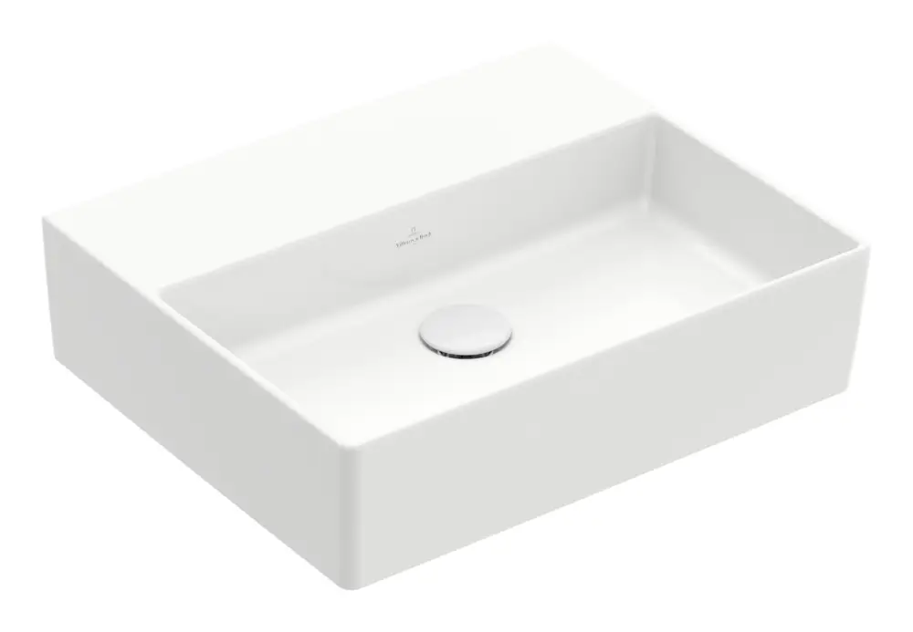 Schneller Versand Villeroy & Boch Memento 2.0 Waschbecken ohne Hahnloch ohne Überlauf Unterseite ungeschliffen 500 x 420 x 140 mm - Weiß Alpin