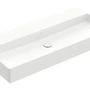 Villeroy & Boch Memento 2.0 Waschbecken ohne Hahnloch ohne Überlauf Unterseite ungeschliffen 1000 x 470 x 135 mm - Weiß Alpin mit CeramicPlus Sonderangebot