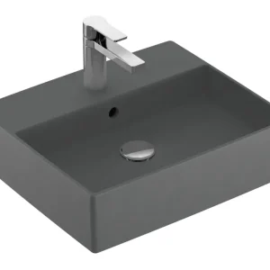 Villeroy & Boch Memento 2.0 Aufsatzwaschbecken mit Überlauf 498 x 420 x 139 mm - Graphite mit CeramicPlus Super-Preis