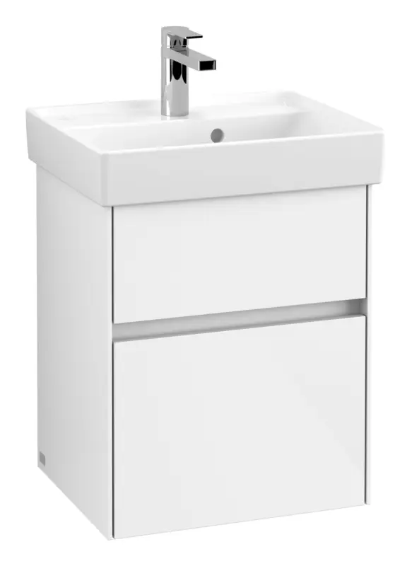 Direktkauf Villeroy & Boch Collaro Waschbeckenunterschrank für Becken mittig für Collaro 2 Auszüge 460 x 546 x 374 mm - Glossy White / White Matt