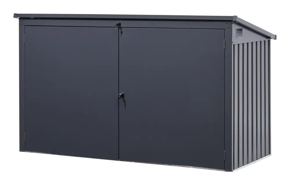 Top-Angebot Floraworld Mülleimer-Garage 3 Mülltonne 233 x 101 x 113/134 cm anthrazit