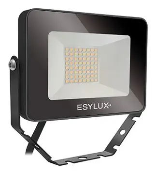 Echt Esylux LED-Strahler 10W OFL/AFL BASIC 3000K schwarz 1 LED 1000 lm IP65 matt Konverter breitstrahlend