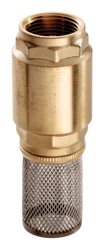 Hermann Schmidt Euro-Fußventil 1050 1", Messing, mit Saugkorb aus Edelstahl Mega-Angebot