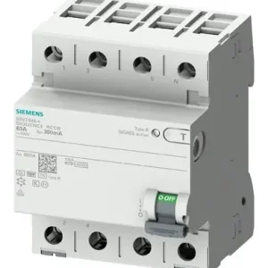 Siemens FI-Schutzschalter B 4p SENTRON 400V 40A 0,3A selektiver-Typ 4TE DIN-Schiene (REG) Sofort Bestellen