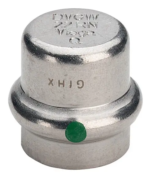 Echt Viega Verschlusskappe Sanpress Inox 2356 15 mm, Stahl nichtrostend, SC-Contur