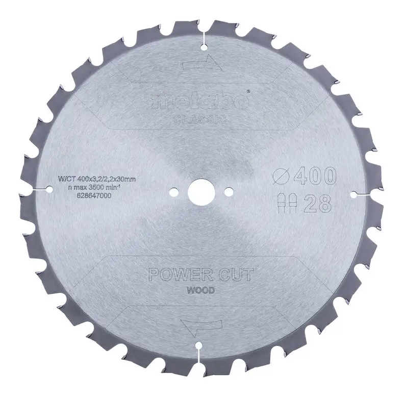 Knallerangebot Metabo Kreissägeblatt "power cut wood - classic", 400 x 3,2/2,2 x 30 mm, Zähnezahl 28, TZ 15°