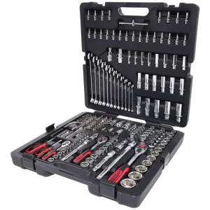 Nur Heute KS Tools 1/4"+3/8"+1/2" CHROMEplus Steckschlüssel-Satz, 216-teilig