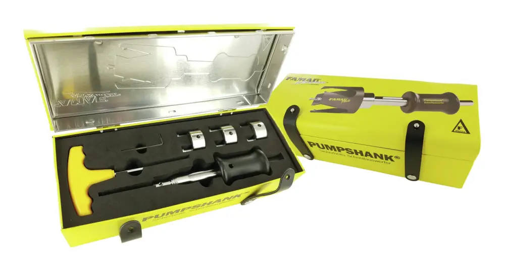 Famag Pumpshank mit 3 Adapter und Vorbohrer Abverkauf
