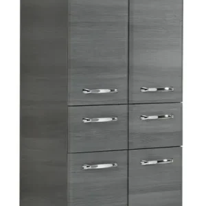 Highlight Pelipal 328 Alika Midischrank 4 Türen 600 x 1410 x 330 mm - Graphit Struktur quer