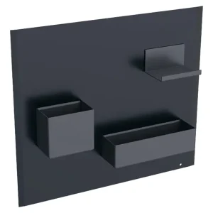 Direkt Vom Hersteller Geberit Acanto Magnettafel mit Stauboxen - Schwarz pulverbeschichtet matt