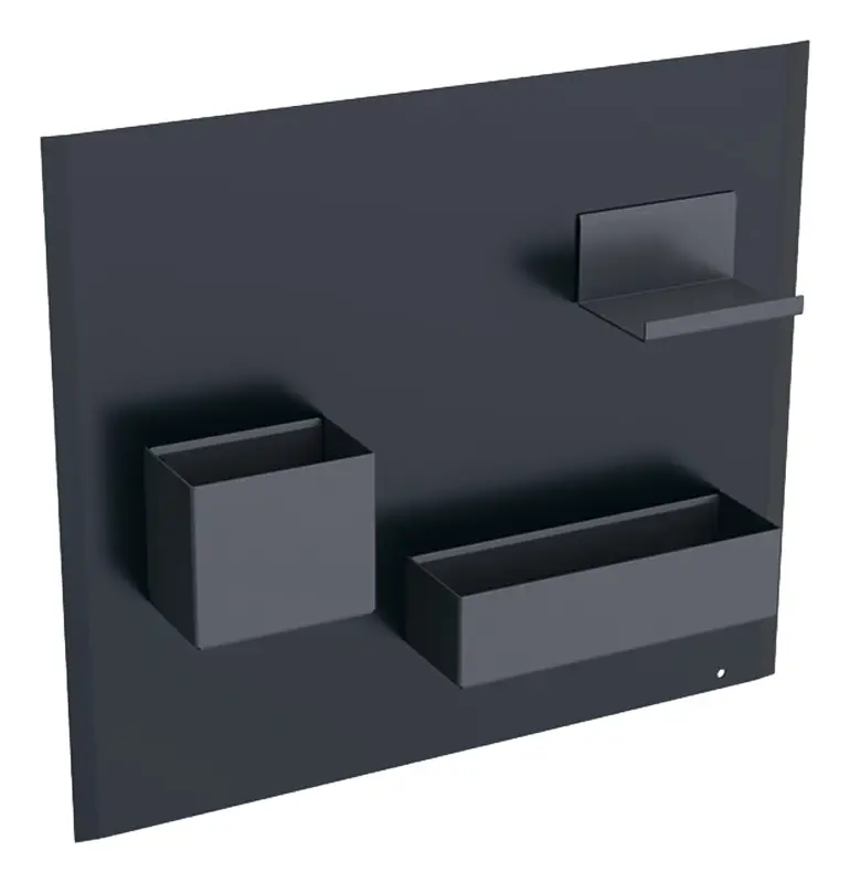 Direkt Vom Hersteller Geberit Acanto Magnettafel mit Stauboxen - Schwarz pulverbeschichtet matt