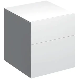 Geberit Xeno² Seitenschrank 2 Schubladen 450 mm x 462 mm x 510 mm - Weiß Hochglanz Schnäppchen