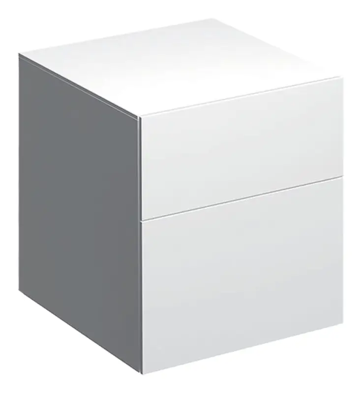 Geberit Xeno² Seitenschrank 2 Schubladen 450 mm x 462 mm x 510 mm - Weiß Hochglanz Schnäppchen