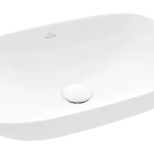 Villeroy & Boch Loop & Friends Aufsatzwaschbecken rechteckig ohne Überlauf 560 x 380 mm - Stone White mit CeramicPlus Jetzt Kaufen