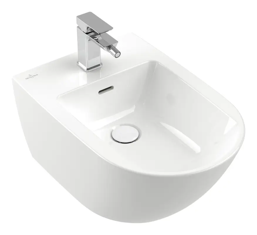 Schnäppchen Villeroy & Boch Subway 3.0 Bidet wandhängend - Stone White mit CeramicPlus und TitanGlaze