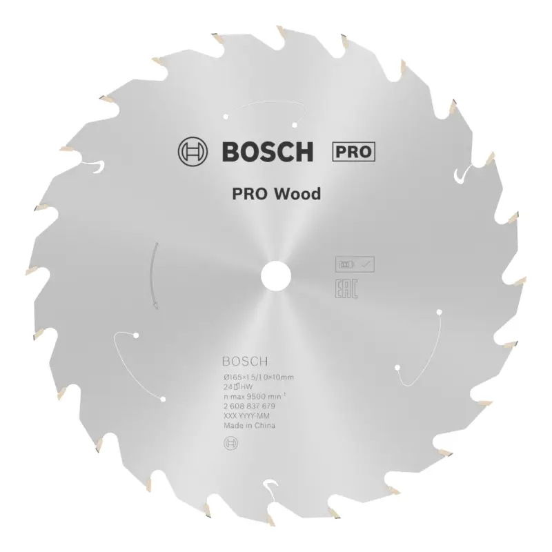 Versand Am Gleichen Tag Bosch Pro Wood cordless Kreissägeblatt, 165 x 1,5 x 10 mm, 24 Zähne, für Akku-Handkreissägen