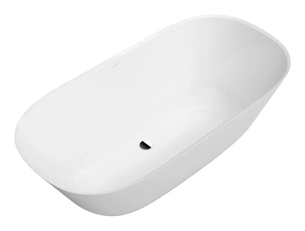Villeroy & Boch Theano Freistehende Badewanne 1550 x 750 mm - Stone White Expressversand