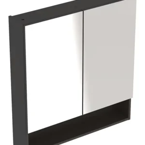 Geberit Renova Plan Spiegelschrank 2 Türen ohne Beleuchtung 788 x 850 x 175 mm - Lava matt lackiert Direkt Vom Hersteller