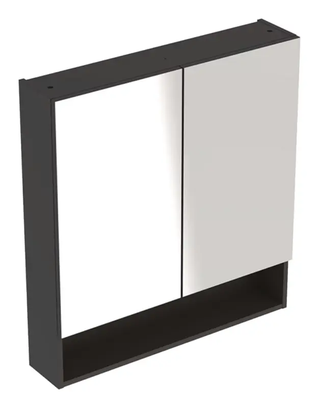 Geberit Renova Plan Spiegelschrank 2 Türen ohne Beleuchtung 788 x 850 x 175 mm - Lava matt lackiert Direkt Vom Hersteller