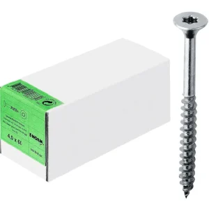 Nur Heute E-NORMpro Spanplattenschraube Edelstahl Senkkopf A2 T20 ISR 4 x 60/35 KP (Verpackungseinheit 100 Stück)