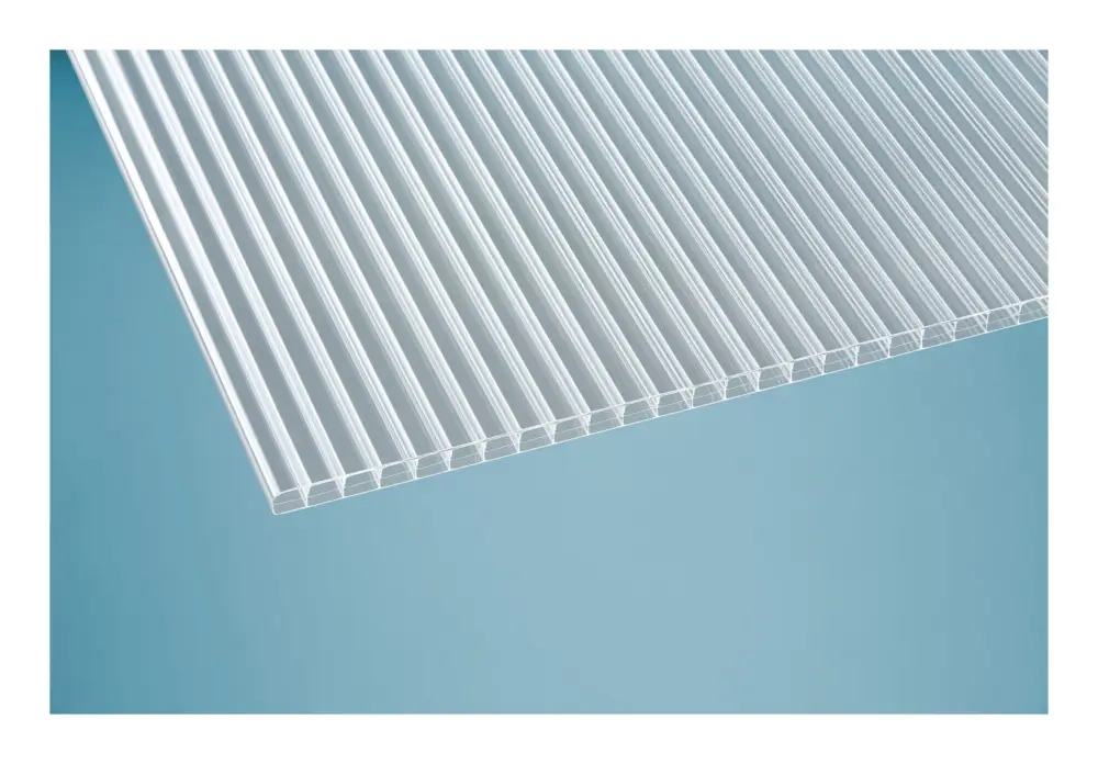 Markenprodukt Premium Polycarbonat Hohlkammerplatte 980 x 2000 x 16 mm - Klar