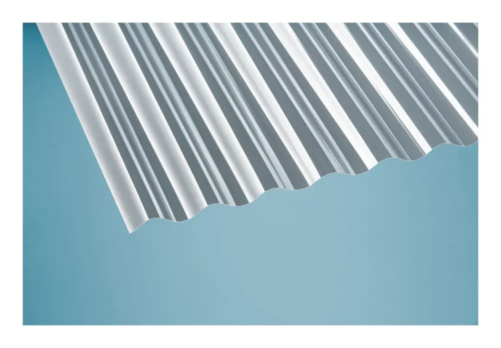Einsteiger PET Profilplatte Sinus 76/18 900 x 6000 x 1,1 mm - Klar Geprüft