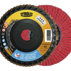 Tyrolit Fächerschleifscheibe CERABOND X 125 mm CA-40 gew. Geprüft