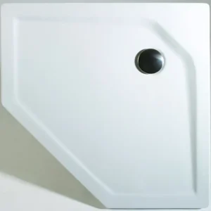 Neue Kollektion Schulte Fünfeckduschwanne extra-flach 900 x 900 mm - Alpinweiß