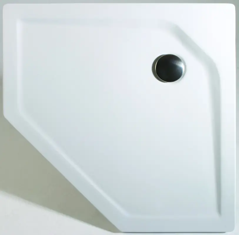 Neue Kollektion Schulte Fünfeckduschwanne extra-flach 900 x 900 mm - Alpinweiß