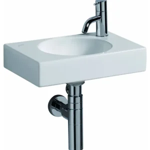 Sichere Zahlung Geberit Preciosa II Handwaschbecken 400 mm x 280 mm ohne Überlauf 273240 Hahnloch rechts - Weiß Alpin