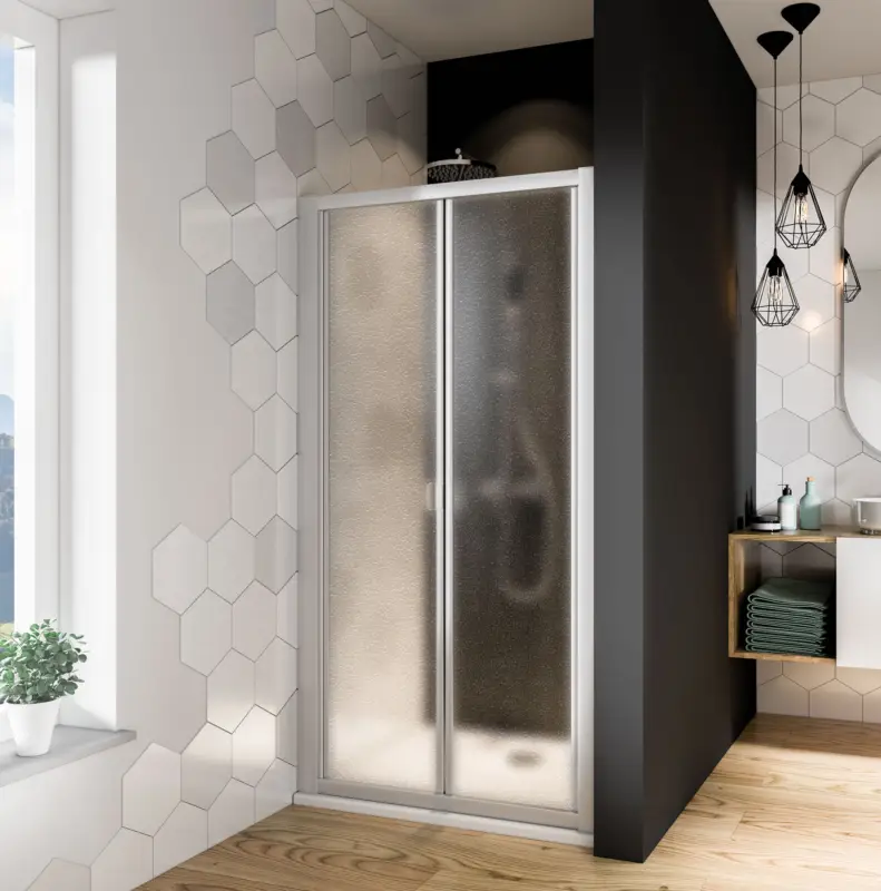 Sichere Zahlung Breuer Fara 4 Falttür für Nische oder Seitenwand Kunststoffglas Perle 80 cm - Weiß